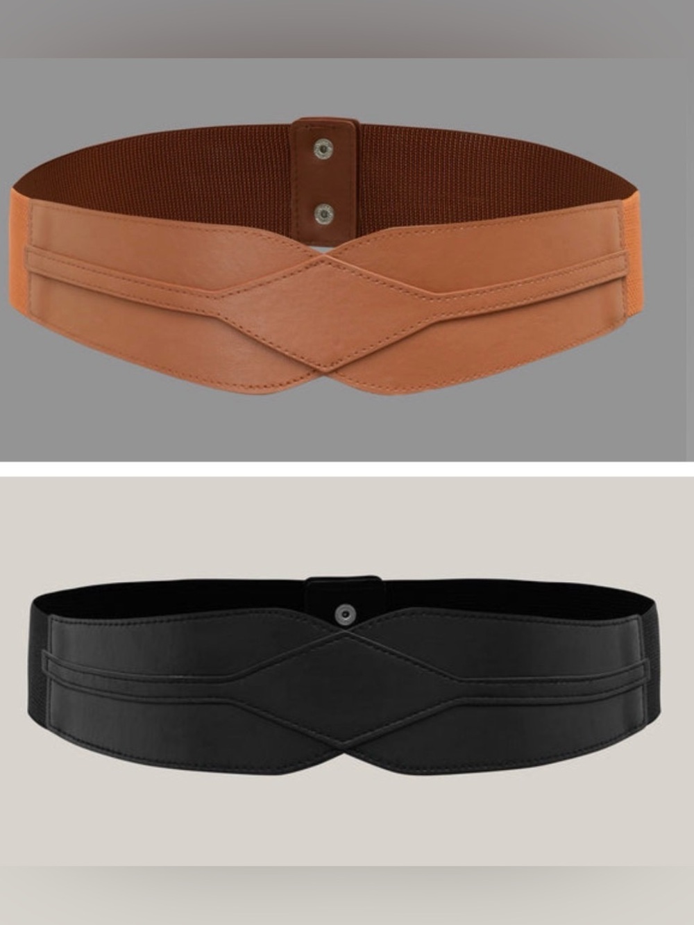 NWOT Set of 2 BloomChic Belts- Black & Brown, Size 1 (Fits 10/M - 16/1X)